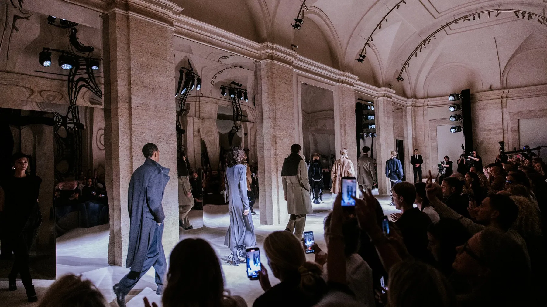 Massimo Dutti's runway show inside Palazzo Ruspoli